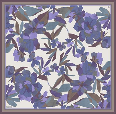Armine Çiçek Desenli Saf İpek Twill Eşarp 9312D 81