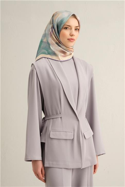 Armine Çiçek Desenli Saf İpek Twill Eşarp 9310D 32