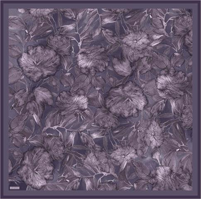 Armine Çiçek Desenli Saf İpek Twill Eşarp 9409D 33