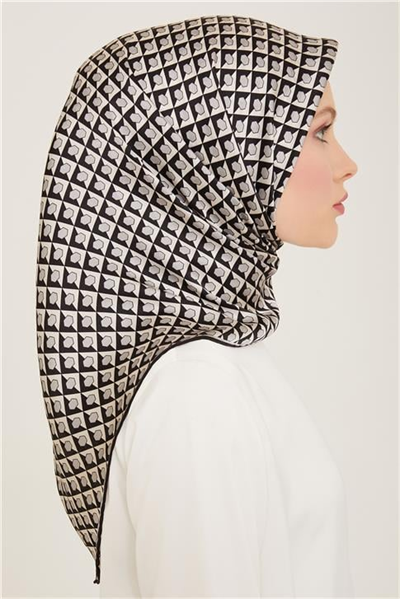 Armine Çiçek Desenli Sura İpek Eşarp 24Ya9110 34 84