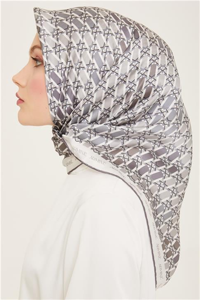 Armine Çiçek Desenli Sura İpek Eşarp 24Ya9145 34 04