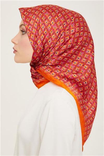 Armine Çiçek Desenli Sura İpek Eşarp 24Ya9135 50