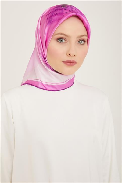 Armine Çiçek Desenli Sura İpek Eşarp 24Ya9100 34 04