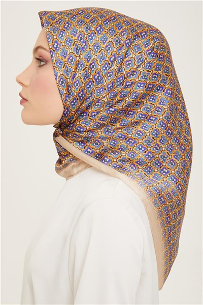 Armine Çiçek Desenli Sura İpek Eşarp 24Ya9135 32