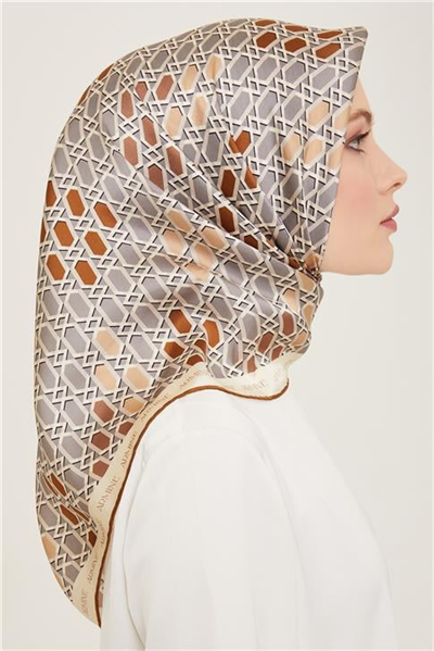 Armine Çiçek Desenli Sura İpek Eşarp 24Ya9145 34 50