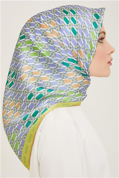 Armine Çiçek Desenli Sura İpek Eşarp 24Ya9145 34 55