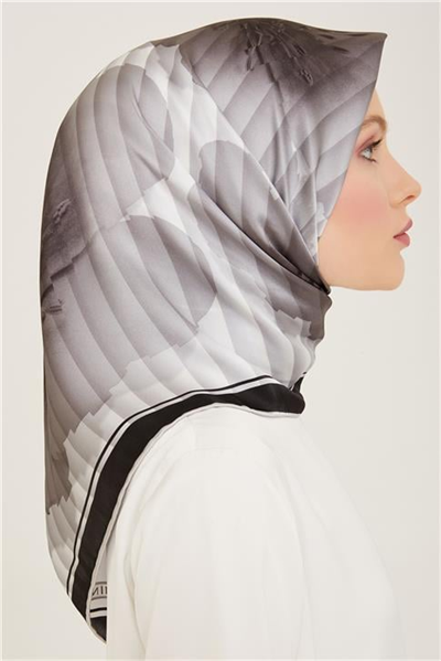 Armine Çiçek Desenli Sura İpek Eşarp 24Ya9100 34 07