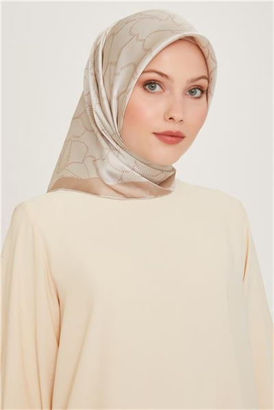 Armine Çiçek Desenli Sura Saf İpek Eşarp 9222D 84