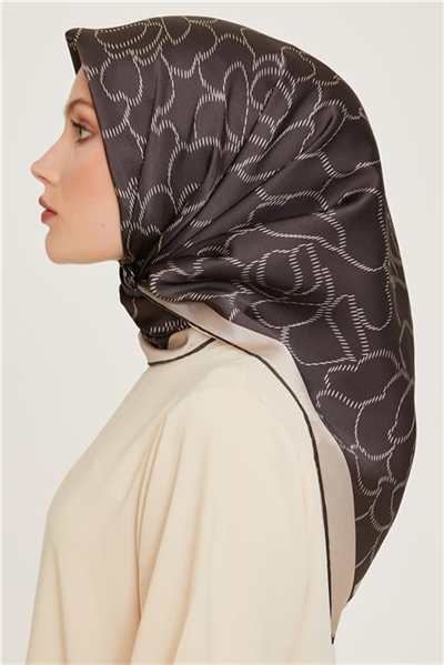 Armine Çiçek Desenli Sura Saf İpek Eşarp 9222D 87