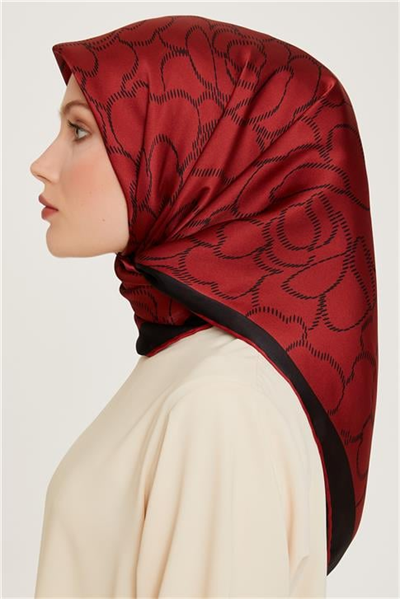 Armine Çiçek Desenli Sura Saf İpek Eşarp 9222D 36