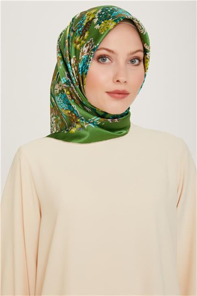 Armine Çiçek Desenli Sura Saf İpek Eşarp 9209D 57