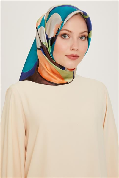 Armine Çiçek Desenli Sura Saf İpek Eşarp 9200D 50 83