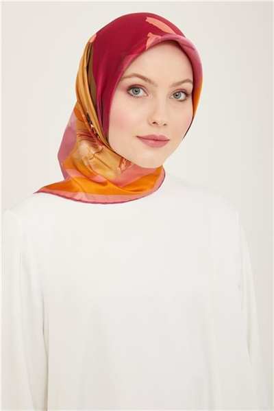 Armine Çiçek Desenli Twill İpek Eşarp 24Ya9145 2 53