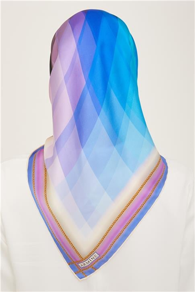 Armine Çiçek Desenli Twill İpek Eşarp 24Ya9112 34 27