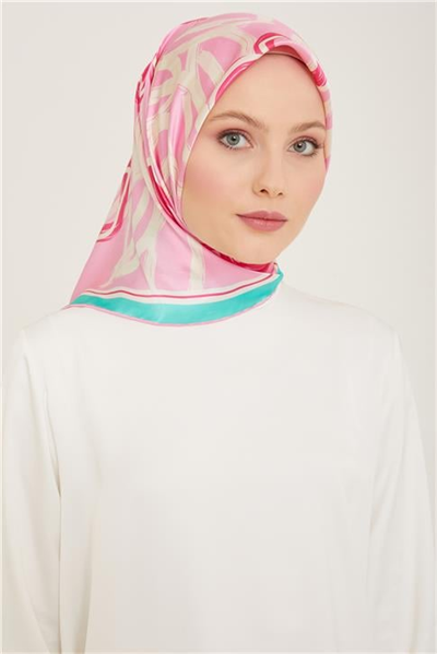 Armine Çiçek Desenli Twill İpek Eşarp 24Ya9123 5 35