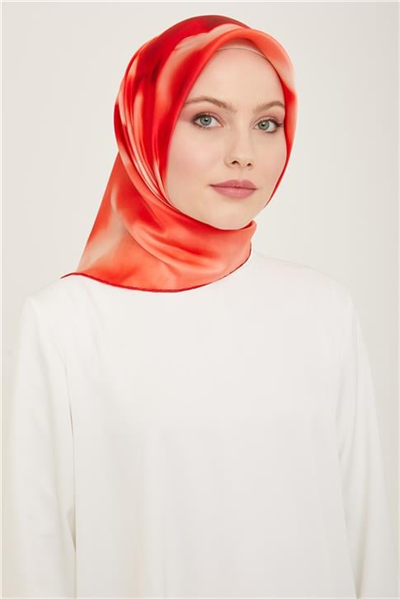 Armine Çiçek Desenli Twill İpek Eşarp 24Ya9124 82 54
