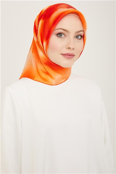 Armine Çiçek Desenli Twill İpek Eşarp 24Ya9124 82 86