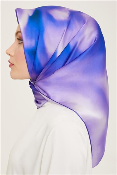 Armine Çiçek Desenli Twill İpek Eşarp 24Ya9124 82 81
