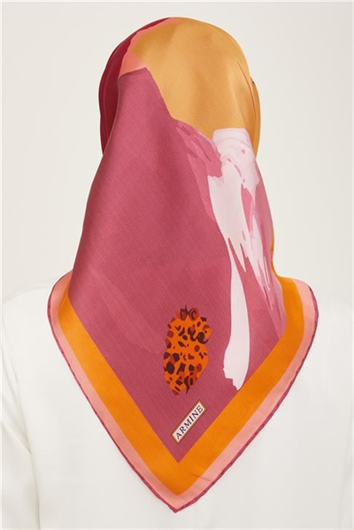 Armine Çiçek Desenli Twill İpek Eşarp 24Ya9145 2 53