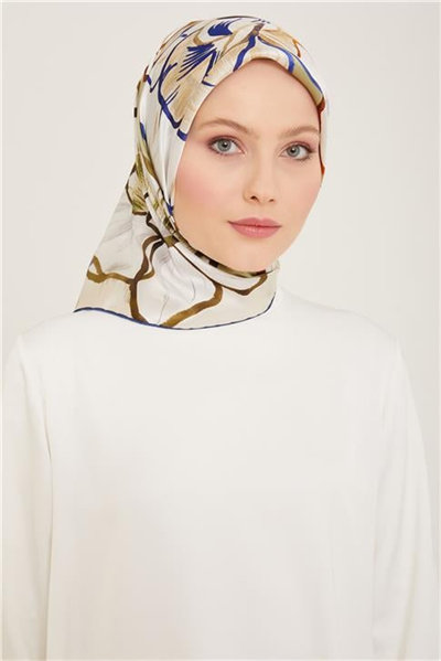 Armine Çiçek Desenli Twill İpek Eşarp 24Ya9110 5 83