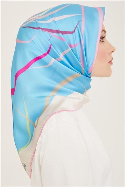 Armine Çiçek Desenli Twill İpek Eşarp 24Ya9115 31 83