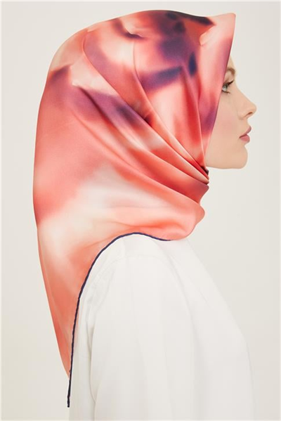 Armine Çiçek Desenli Twill İpek Eşarp 24Ya9124 82 82
