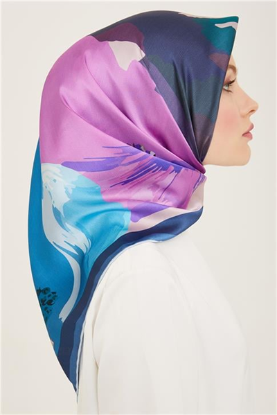 Armine Çiçek Desenli Twill İpek Eşarp 24Ya9145 2 31