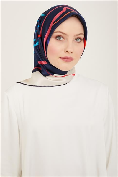 Armine Çiçek Desenli Twill İpek Eşarp 24Ya9115 31 06