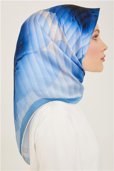 Armine Çiçek Desenli Twill İpek Eşarp 24Ya9100 87 87