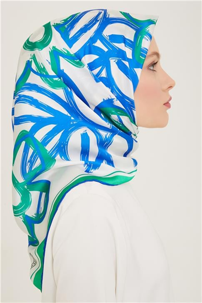 Armine Çiçek Desenli Twill İpek Eşarp 24Ya9123 5 54