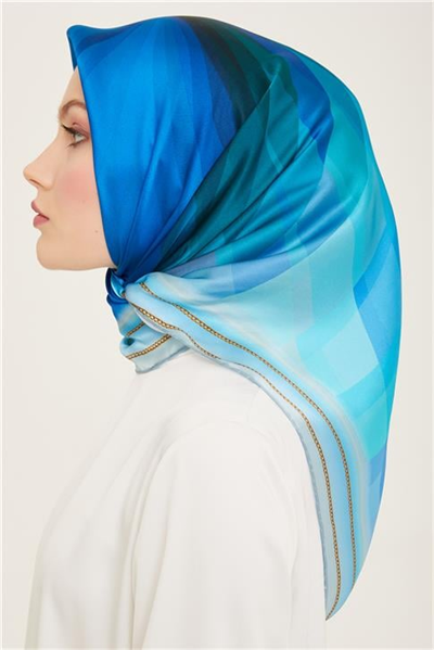 Armine Çiçek Desenli Twill İpek Eşarp 24Ya9112 34 02