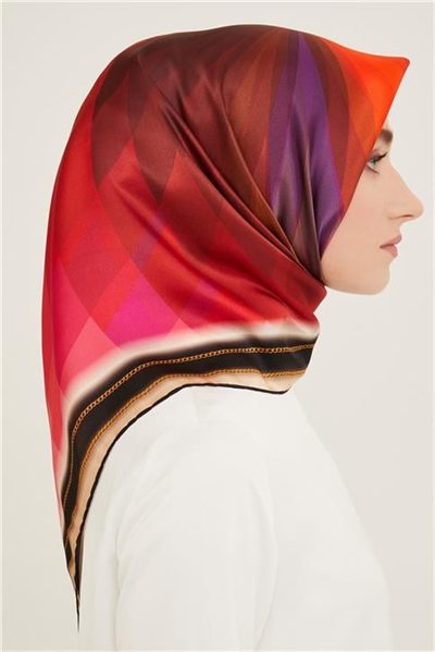 Armine Çiçek Desenli Twill İpek Eşarp 24Ya9112 34 39