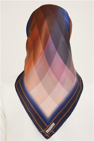 Armine Çiçek Desenli Twill İpek Eşarp 24Ya9112 34 80