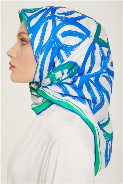 Armine Çiçek Desenli Twill İpek Eşarp 24Ya9123 5 54