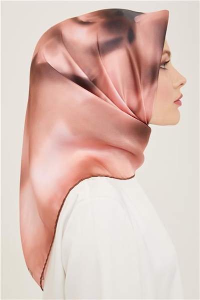 Armine Çiçek Desenli Twill İpek Eşarp 24Ya9124 82 57