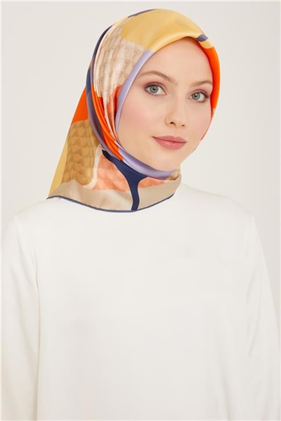 Armine Çiçek Desenli Twill İpek Eşarp 24Ya9119 14 32