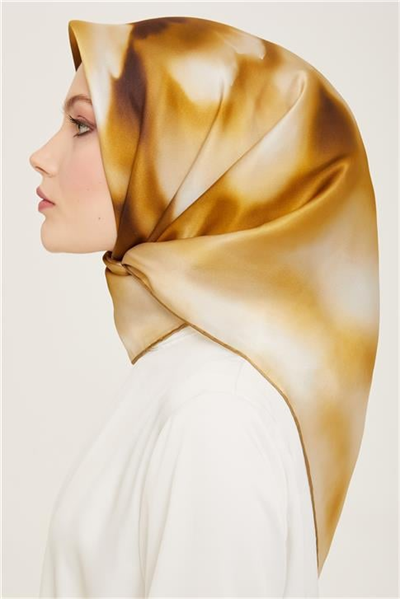 Armine Çiçek Desenli Twill İpek Eşarp 24Ya9124 82 36