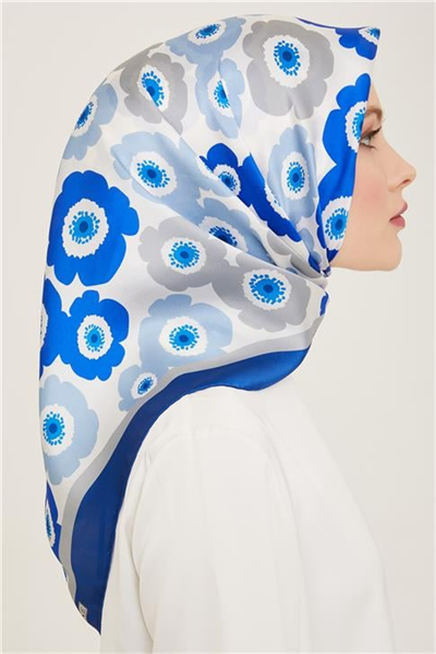 Armine Çiçek Desenli Twill İpek Eşarp 24Ya9106 54 10