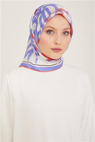 Armine Çiçek Desenli Twill İpek Eşarp 24Ya9123 5 33