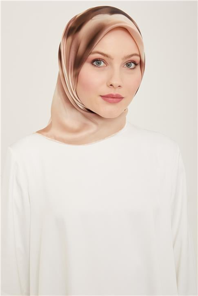 Armine Çiçek Desenli Twill İpek Eşarp 24Ya9124 82 83