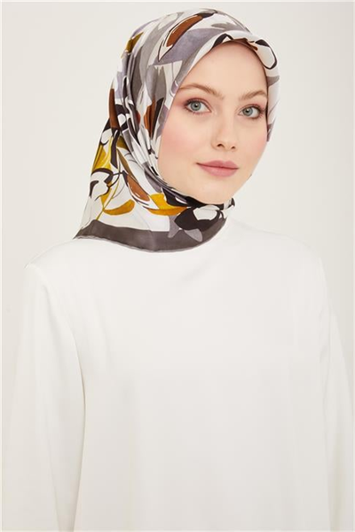 Armine Çiçek Desenli Twill İpek Eşarp 24Ya9153 52 54