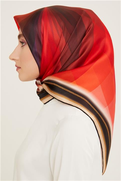 Armine Çiçek Desenli Twill İpek Eşarp 24Ya9112 34 39