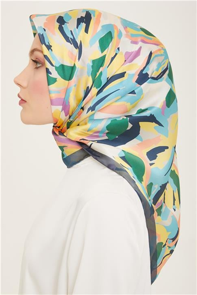 Armine Çiçek Desenli Twill İpek Eşarp 24Ya9140 51 84