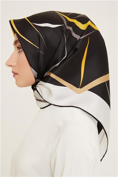 Armine Çiçek Desenli Twill İpek Eşarp 24Ya9115 31 37