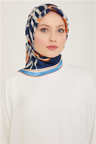 Armine Çiçek Desenli Twill İpek Eşarp 24Ya9123 5 83
