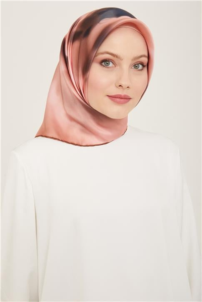 Armine Çiçek Desenli Twill İpek Eşarp 24Ya9124 82 57