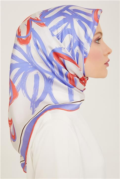 Armine Çiçek Desenli Twill İpek Eşarp 24Ya9123 5 33