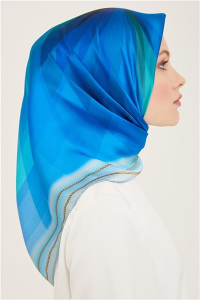 Armine Çiçek Desenli Twill İpek Eşarp 24Ya9112 34 02