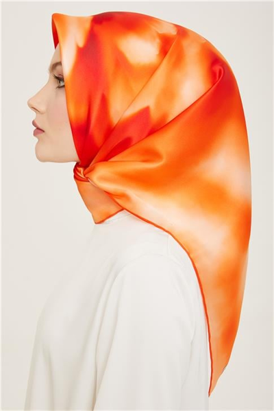 Armine Çiçek Desenli Twill İpek Eşarp 24Ya9124 82 86