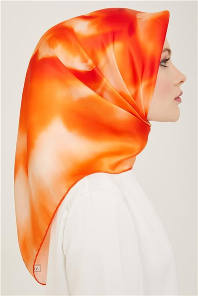 Armine Çiçek Desenli Twill İpek Eşarp 24Ya9124 82 86